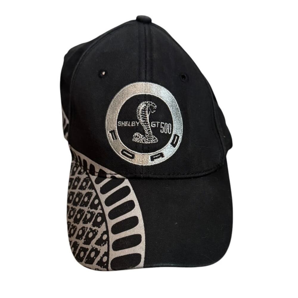 Ford Black Shelby GT500 Cobra Embroidered Baseball Cap Adjustable Mustang